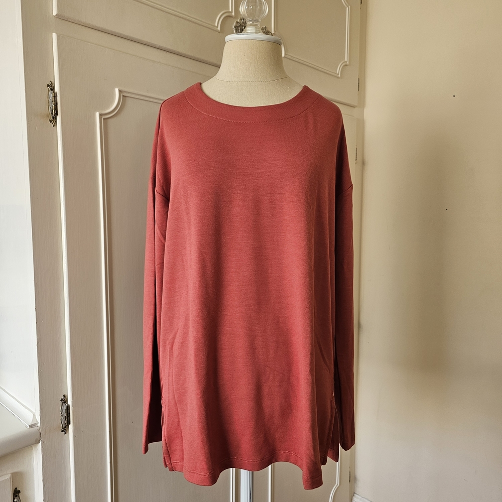 Banana Republic Orange Long Sleeve Pull Over Sweat Shirt Women's Size M NWT